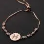ENSIANTH Rose Gold Zodiac Sign Adjustable Bracelet Birthday Gift for Women Girls