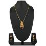 Efulgenz Indian Bollywood Gold Plated Traditional Faux Pearl Crystal Rhinestone Wedding Choker Pendant Necklace Earrings Jewellery Set
