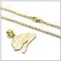 Fusamk Fashion Plated 18K Gold Senegal Map Pendant Necklace,20'' Chain Fusamk Fashion Plated 18K Gold Senegal Map Pendant Necklace,20'' Chain