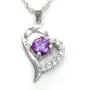 You Are the Only One in My Heart [Purple] Sterling Silver Pendant Necklace