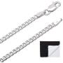 1mm-16mm Solid .925 Sterling Silver Flat Cuban Link Curb Chain Necklace or Bracelet