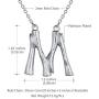 Beautlace Sideways Bamboo Letter Necklaces Silver/18K Gold/Black Gun Plated Initial Choker Pendant Alphabet Name Necklace Jewelry for Men and Women KP0001