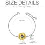 LONAGO 925 Sterling Silver Sunflower Bracelet Daisy Flower Jewelry You are My Sunshine Link Chain Gift for Women Mom