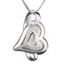 ANESIDORA Forever Love Heart Pendant Necklace Jewelry Gifts for Women, Made with Crystals from Swarovski 18K White Gold Plating, 18''+ 2''