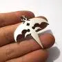 U/K GNAYY46 Gift for Women Men Boys ICP Jewelry Queensryche Tri-Ryche Logo Heavy Metal Band Stainless Steel Pendant Necklace Ball Chain 30''