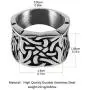 HZMAN Men Vintage Stainless Steel Rings Viking Valknut Vegvisir Pirate Norse Symbol Jewelry HZMAN Men Vintage Stainless Steel Rings Viking Valknut Vegvisir Pirate Norse Symbol Jewelry