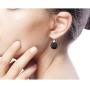 NOVICA Polished Bloodstone .925 Sterling Silver Dangle Earrings Moon of Justice