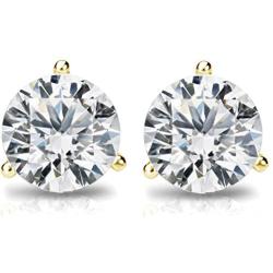 14K Gold Plated Sterling Silver Cubic Zirconia Stud Earrings for Women