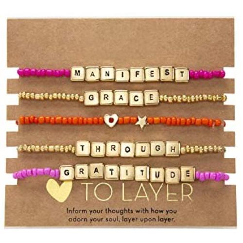 RACHEL Rachel Roy Multi Layer Stretch Bracelets for Women Fashion Jewelry