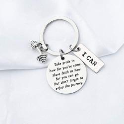 FUSTMW Fitness Gifts Bodybuilder Keychain Dumbbell Gifts Fitness Trainer Gift Gym Workout Jewelry for Fitness Instructor Gifts