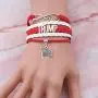 HOLLP Trump 2020 Bracelets for President Trump Infinity Love Bracelet Keep America Great Trump Jewelry Republican Gift For Women Girl