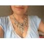 LZHLQ Jewelry Fashion Multi-Level Pirate Skull Tassel Charm Necklace Collar Bib for Women Horror Necklace Punk