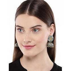 Aheli Tribal Muse Collection Oxidized Jhumki for Indian Women Ethnic Boho Dangle Earrings Fashion Jewelry