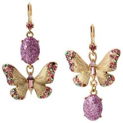 Betsey Johnson Butterfly Perfect Non-Matching Earrings
