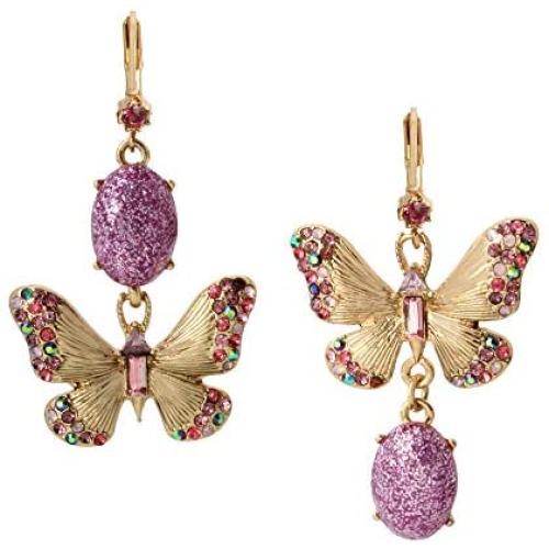 Betsey Johnson Butterfly Perfect Non-Matching Earrings