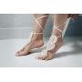 YiMinpwp Sparkly Lace Barefoot Bridal Sandals Wedding Shoes Sequin Swarovski Crystal Wedding Accessories