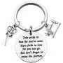 Seamstress Keychain Graduation Gifts Sewing Machine Keychain Dressmaker Tailor Gift Quilter Gift Home Economics Instructor Inspiration Gift Take Pride in How Far You Have Come