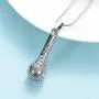mingkejw Microphone Stainless Steel Cremation Jewelry for Ashes Urn Necklaces Keepsake Memorial Lockets Pendants for Human Ashes mingkejw Microphone Stainless Steel Cremation Jewelry for Ashes Urn Necklaces Keepsake Memorial Lockets Pendants for Human Ashes