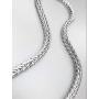 Artisanal Designer Balinese Kali Dots Magnetic Barrel Clasp Silver Cable Chain Necklace