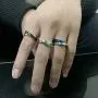 Topsteel Cross Ring for Men Women Stainless Steel Two-Tone 3mm Interlocked Rolling Couple X Rings, with Gift Box Topsteel Cross Ring for Men Women Stainless Steel Two-Tone 3mm Interlocked Rolling Couple X Rings, with Gift Box