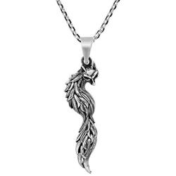 Mystic Fox Tail .925 Sterling Silver Horse Pendant Necklace