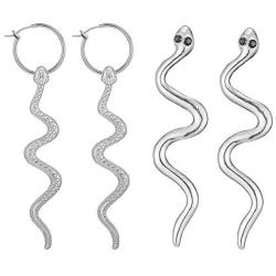 Snake Earrings for Women Silver Snake Dangle Earrings Gold Snake Hoop Earrings Snake Drop Earrings Dainty Serpent Snake Jewelry