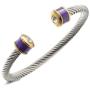 HX SHARE Twisted Cable Bracelets for Women, Adjustable Stainless Steel Wire Composite Cuff Bracelet Carbon Fiber Bangle, Elegant Antique Jewelry for Women, Men，Teens, Ideal Gifts