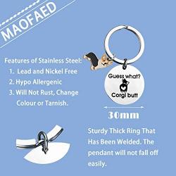 MAOFAED Corgi Gift Corgi Mom Gift Corgi Owner Gift Guess What Gorgi Butt Dog Lover Gift Dog Mom Jewelry