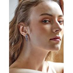 Anthia Jewelry Womens Sterling Silver Multi Gems Filigree Flower Dangle Earrings