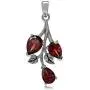Silvershake 2.85ct. Natural Garnet 925 Sterling Silver Leaf Pendant Silvershake 2.85ct. Natural Garnet 925 Sterling Silver Leaf Pendant
