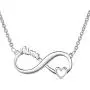 Besilver 925 Sterling Silver Mom and Child Necklace Mommy Infinity Love Mother Daughter Heart Necklace for Mother Grandma Daughter Son Birthday Anniversary