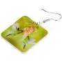NEWEI Acylic Floral Hummingbird Bird Square Earrings Drop Dangle Fashion Animal Jewelry For Women Girls Gift Charms