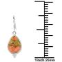 Orchid Jewelry 16.80 Ct Pear Multi Unakite Jasper Unique Jewellery 925 Sterling Silver Dangly Earrings Sets For Women Anniversary, Christmas Birthday Gifts For Wife And Girlfriend