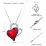Shahd Women Necklace Love Heart Pendant Necklace Guardian Angel，Crystal with Gift Box Mother Day Gifts for Her Women Party/Anniversary Day/Birthday 18''+2'' Extender