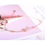 oGoodsunj Cute Rose Flower Necklace Bracelet Ankle - 925 Sterling Silver Fashion Jewelry for Women Girls Gifts Birthday Mothers Day