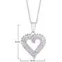 Victoria Townsend Cubic Zirconia Open Heart Pendant Necklace for Women (18'' Chain) Victoria Townsend Cubic Zirconia Open Heart Pendant Necklace for Women (18'' Chain)