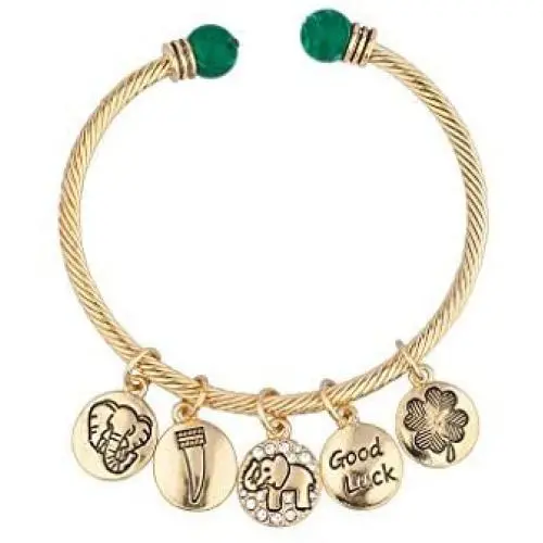 LUX ACCESSORIES Good Luck Charm Bangle Bracelet LUX ACCESSORIES Good Luck Charm Bangle Bracelet