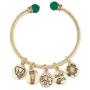 LUX ACCESSORIES Good Luck Charm Bangle Bracelet