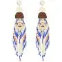Beaded Tassel Earrings Dream-catcher Earrings Bohemian Statement For Girls Women Wood Multi Ear Jewelry Beaded Tassel Earrings Dream-catcher Earrings Bohemian Statement For Girls Women Wood Multi Ear Jewelry