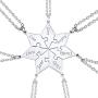 BFF Necklace for 2/3/4/5/6 Stainless Steel Chain Personalized Family Love/Friendship Jewelry Set Free Engraving Heart Pendants