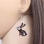 WEVENI Acrylic Halloween Bunny Hare Paper Cutting Rabbit Earrings Dangle Drop Pet Jewelry For Women Girls Gift