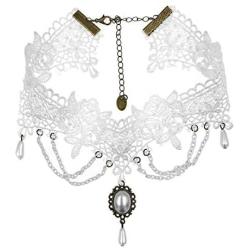 ETERNITY J. Vintage Lace Gothic Style Tassel Pendant Choker Victorian Palace Princess Lolita Necklace Bracelet