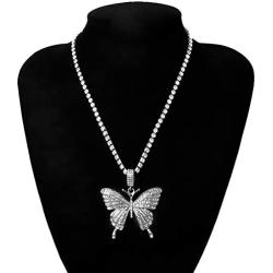 GVUSMIL Large Butterfly Y Pendant Necklaces Dainty Chain Necklace Fashion Jewelry Women Girls Gift for Her
