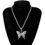 GVUSMIL Large Butterfly Y Pendant Necklaces Dainty Chain Necklace Fashion Jewelry Women Girls Gift for Her