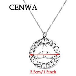 CENWA Outlander Inspired Jewelry Celtic Knot Cross Pendant Necklace Outlander Claire Fraser Necklace Sassenach Scottish Outlander Gift