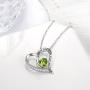 Sterling Silver Peridot Necklace for Wife Mom I Love You to the Moon and Back Jewelry for Women Birthday Gifts