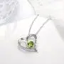 Sterling Silver Peridot Necklace for Wife Mom I Love You to the Moon and Back Jewelry for Women Birthday Gifts