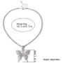 GVUSMIL Large Butterfly Y Pendant Necklaces Dainty Chain Necklace Fashion Jewelry Women Girls Gift for Her