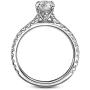 Petite Micropavé 1.5 Carat Oval Cut Cubic Zirconia CZ Solitaire Rhodium Plated Sterling Silver Engagement Rings |Ideal Cut, D-E Color, FL Clarity
