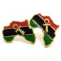 GWOOD Africa with Ankh Earrings Gold Color Post Style Pierced